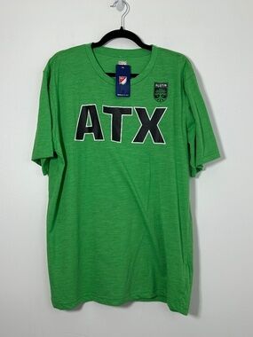 New Official MLS Austin FC "ATX" Soccer Club Green T-Shirt Men’s XL NWT
